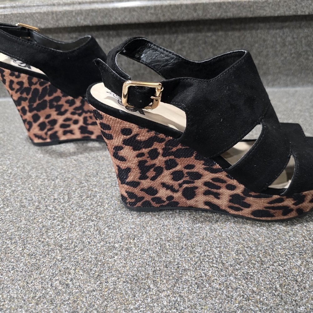 Black Suede Strappy Block Heel Sandals - Picture 3 of 4